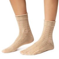 SKARPETY STEVEN 205 AŻUR BEŻ 35-37