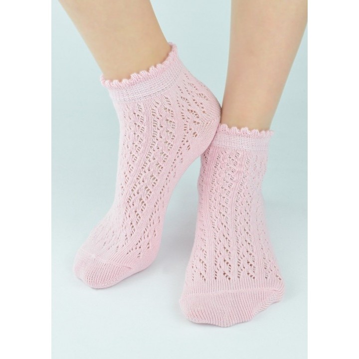 SKARPETY NOVITI SB112-G-02 PUDROWY RÓŻ 35-38