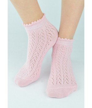 SKARPETY NOVITI SB112-G-02 PUDROWY RÓŻ 31-34