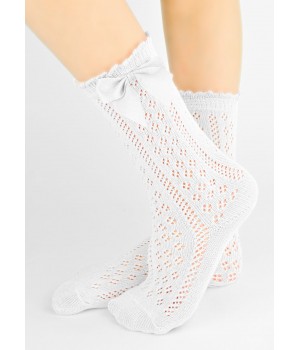 PODKOLANÓWKI NOVITI SB113-G-01 BIAŁE 31-34