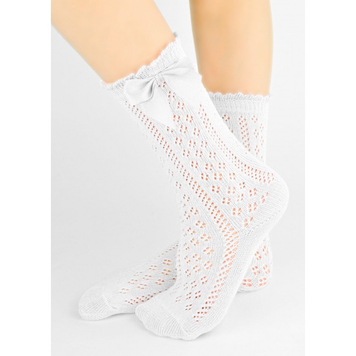 PODKOLANÓWKI NOVITI SB113-G-01 BIAŁE 31-34