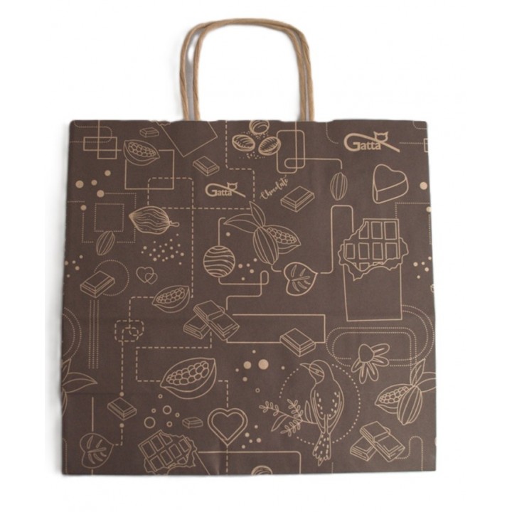 TORBA GATTA PAPIEROWA MAŁA CHOCOLATE