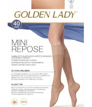 PODKOLANÓWKI GOLDEN LADY MINI REPOSE 2-PAK 40 BRONZER S/M