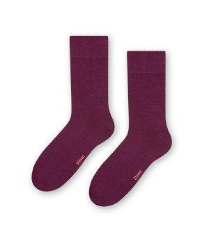 SKARPETY STEVEN 056 MĘSKIE GŁADKIE BORDO 39-41
