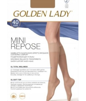 PODKOLANÓWKI GOLDEN LADY MINI REPOSE 2-PAK 40 MELON S/M