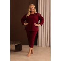 PIŻAMA REGINA DAMSKA 4014 BORDO /3XL