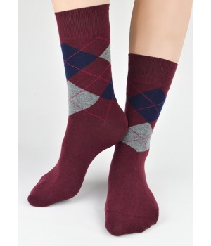 SKARPETY NOVITI SB182-M-05 BORDO/GRAN KRATA 43-46