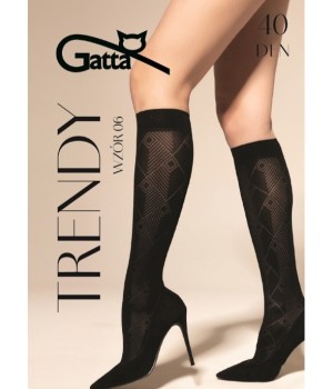 PODKOLANÓWKI GATTA TRENDYLINE KNEE SOCKS 40 WZ 06 NERO
