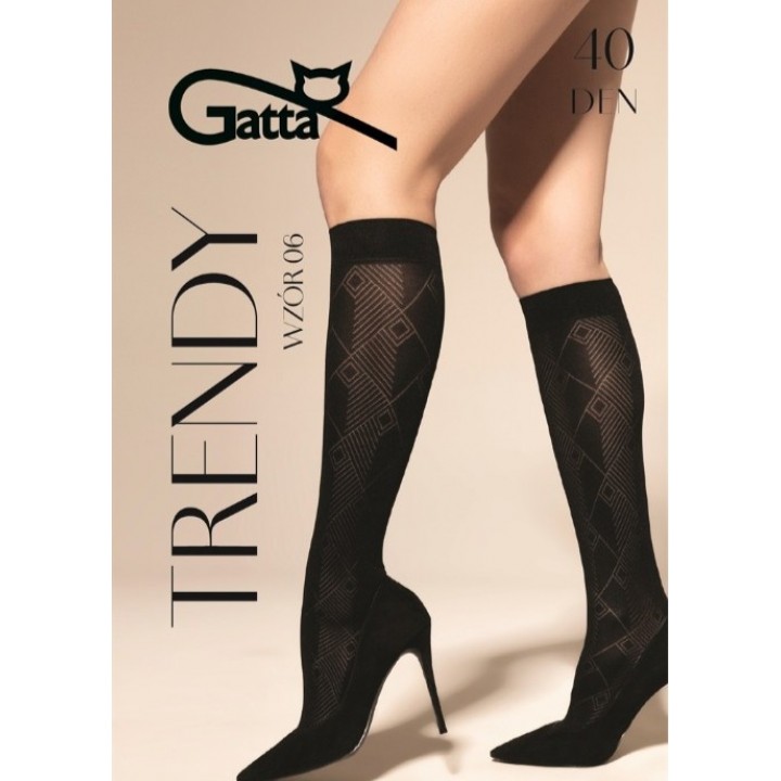 PODKOLANÓWKI GATTA TRENDYLINE KNEE SOCKS 40 WZ 06 NERO
