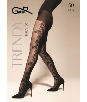 RAJSTOPY GATTA FLORAL 50 WZ 03 NERO /3