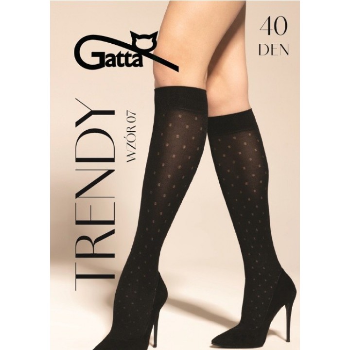 PODKOLANÓWKI GATTA TRENDYLINE KNEE SOCKS 40 WZ 07 NERO