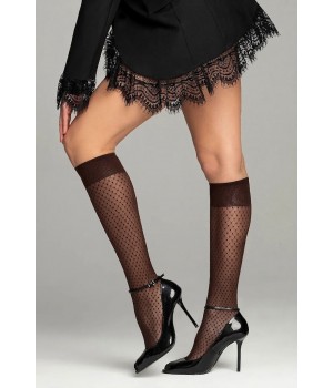 PODKOLANÓWKI GATTA TRENDYLINE KNEE SOCKS WZ 24 CAFFE