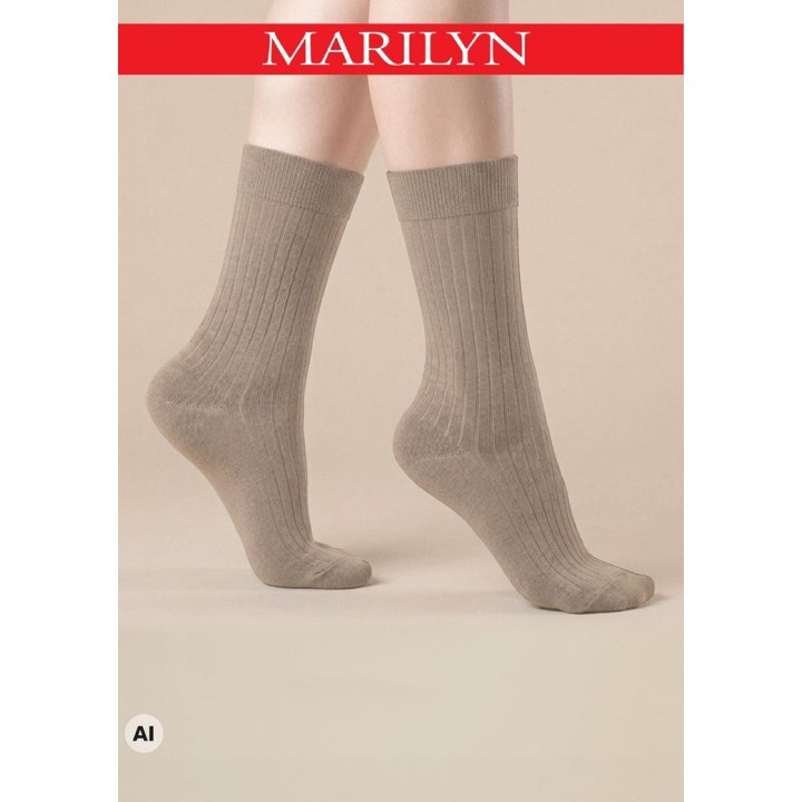 SKARPETY MARILYN COTTON CLASSIC LONG BEIGE 36/40
