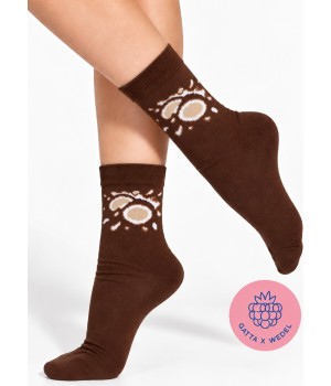 SKARPETY GATTA & WEDEL WZ 13 DARK CHOCO 39/41