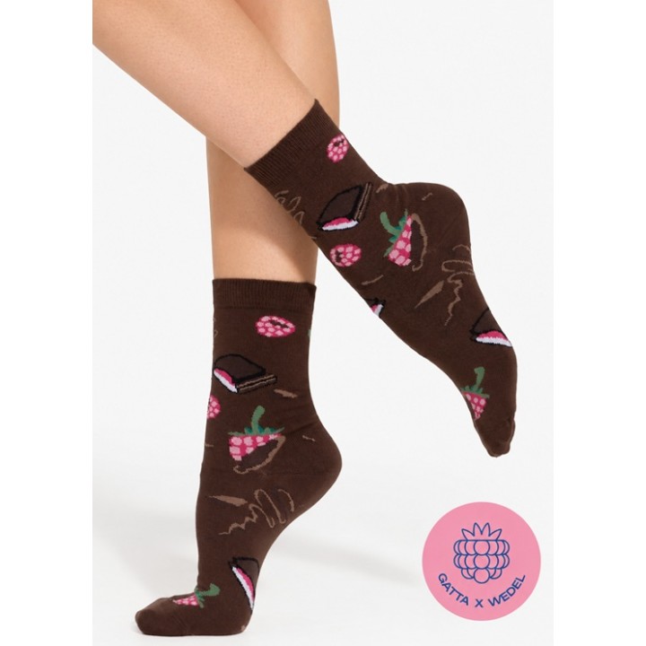 SKARPETY GATTA & WEDEL WZ 09 DARK CHOCO 39/41