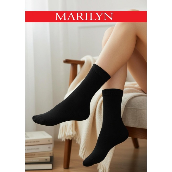 SKARPETY MARILYN DAMSKIE MERINO BLACK 36/40