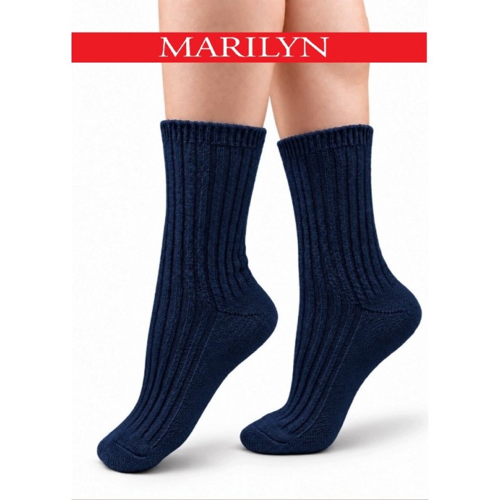 SKARPETY MARILYN DAMSKIE WOOL ME NAVY 36/41
