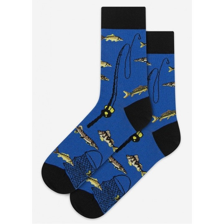 SKARPETY WOLA PERFECT MAN CASUAL WZ044 BLUE 39/41