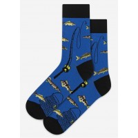 SKARPETY WOLA PERFECT MAN CASUAL WZ044 BLUE 45/47