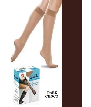 PODKOLANÓWKI GATTA LYCRA 2-PACK DARK CHOCO