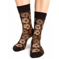 SKARPETY NOVITI SB185-M-04 KAPIBARA BRĄZ 39-42