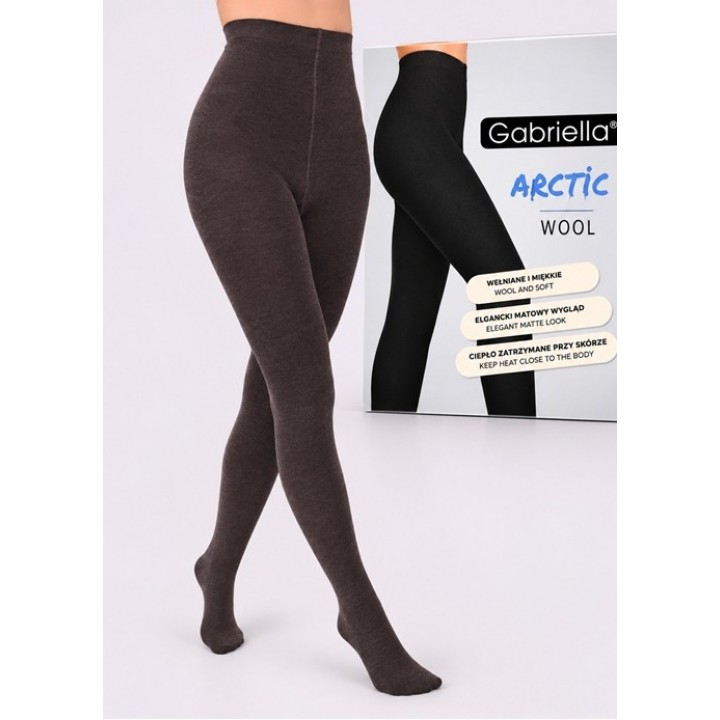 RAJSTOPY GABRIELLA ARCTIC WOOL CHOCOLATE 3/4